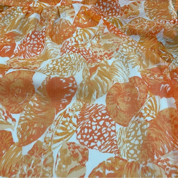 Loft Flutter Sleeve Blouse Orange/Spring/Summer Size Medium - Picture 5 of 7